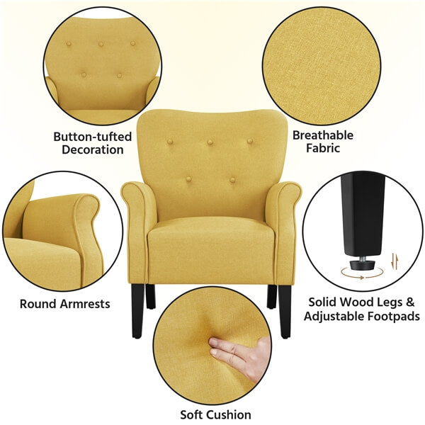 yellow chair velvet