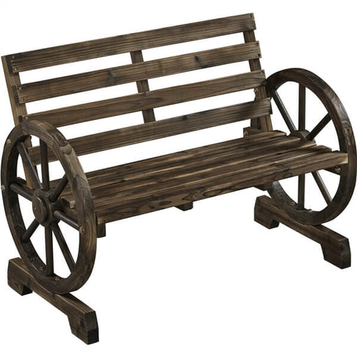garden wheel bench