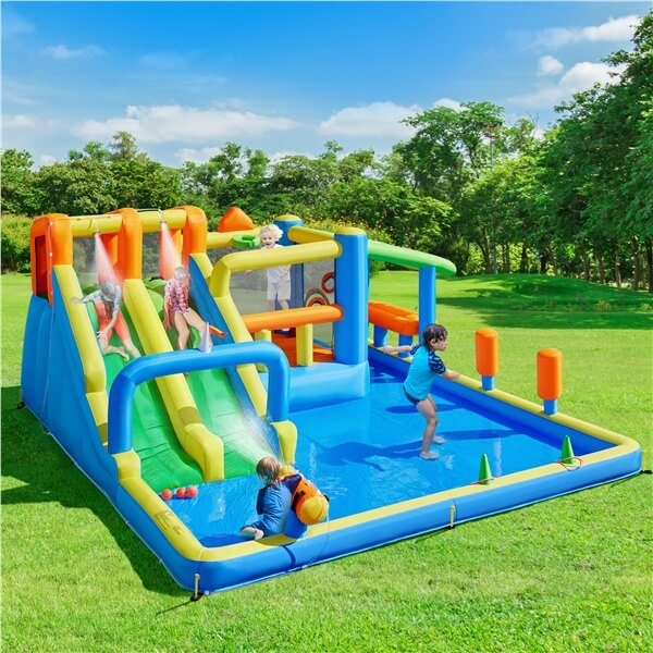 Yaheetech Inflatable Water Slide with Market Stand