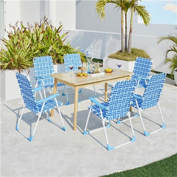 Yaheetech Patio Webbed Lawn Chairs