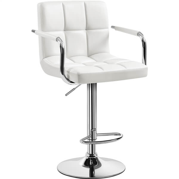 Yaheetech PU Leather Adjustable Swivel Barstools