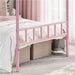 white metal canopy bed twin