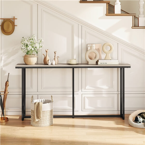 Yaheetech Narrow Console Table with Sturdy Metal Frame