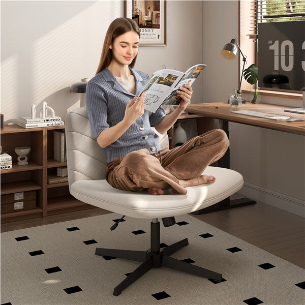 Yaheetech Wide Criss Cross Chair with No Wheels