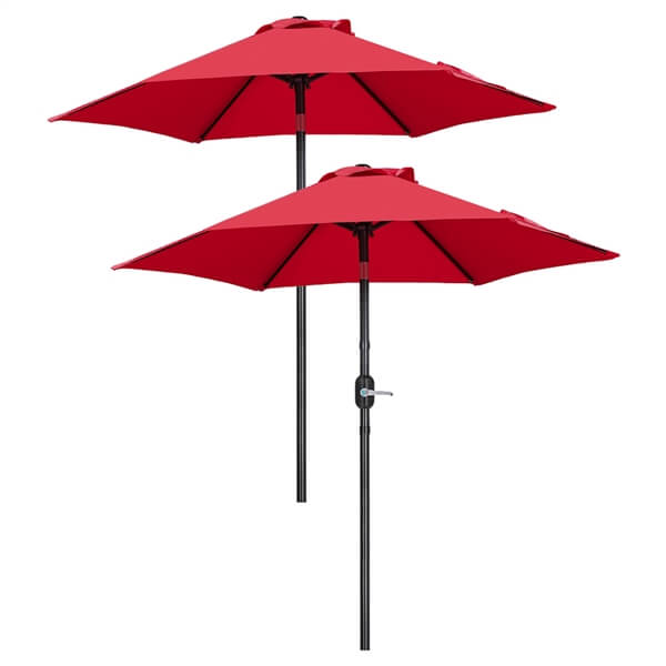 Yaheetech 2PCS 7.5FT Patio Umbrella Market Umbrella