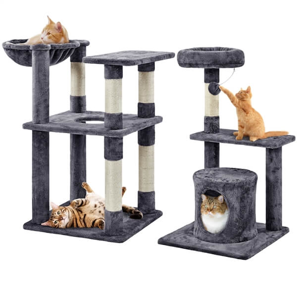 yaheetech 54.5 h multilevel indoor cat tree & condo