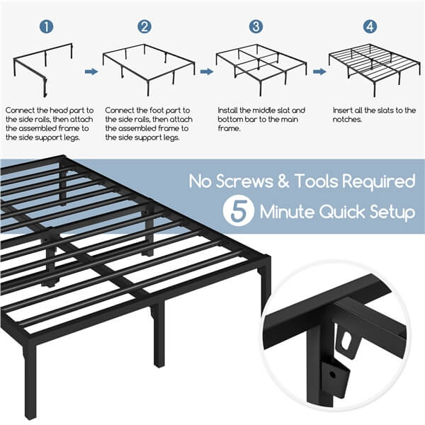 metal king size bed frame