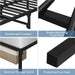 queen metal platform bed frame