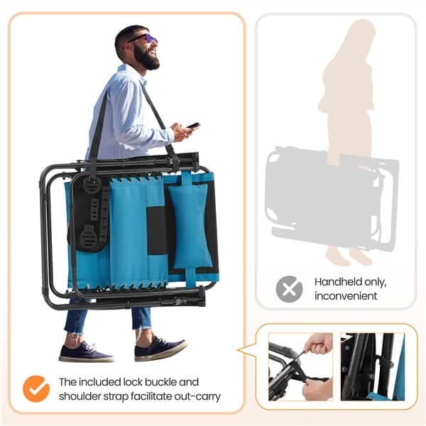 Yaheetech 29in Full Padded Zero Gravity Chair