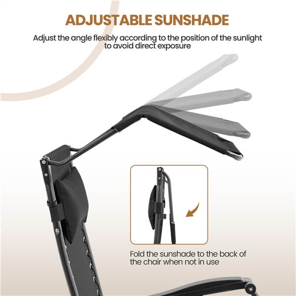 Yaheetech Outdoor Zero Gravity Chair