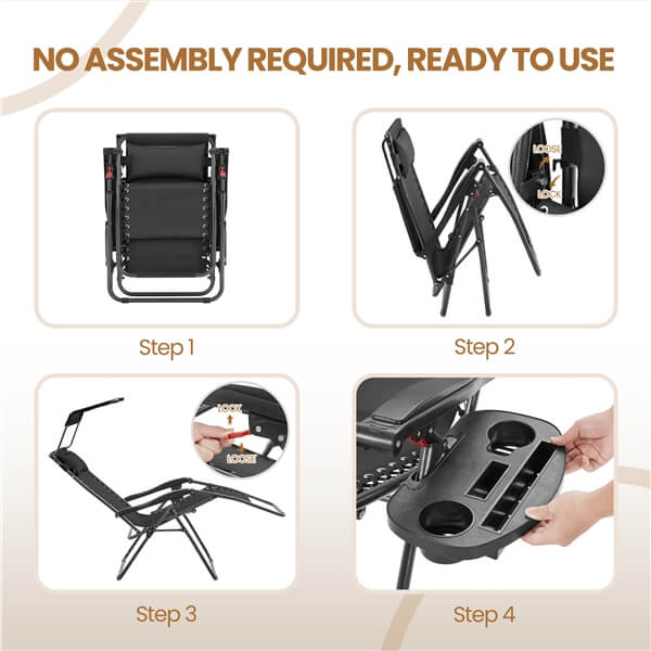 Yaheetech Outdoor Zero Gravity Chair