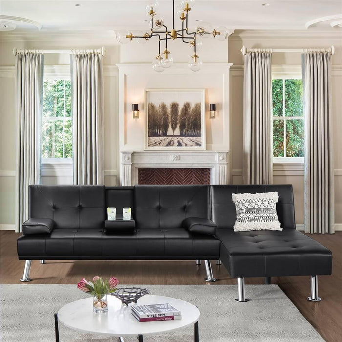 black sectional sleeper sofa