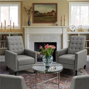 Yaheetech Fabric Recliner Chair Gray