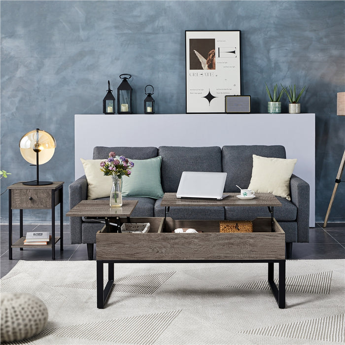 Yaheetech 47 Inch Two-Way Lift Top Coffee Table