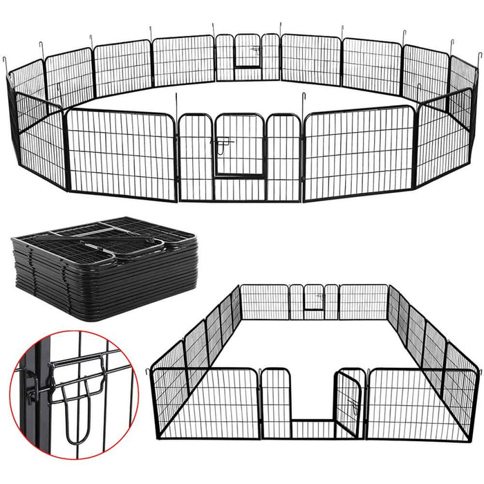 Yaheetech Dog Playpen 32 Panels 24 Inch