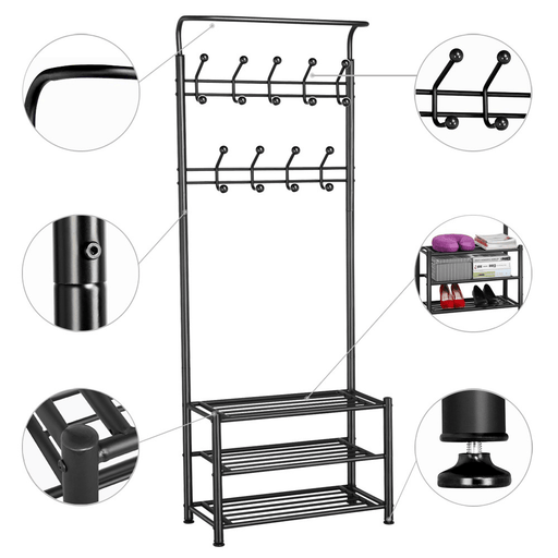 Yaheetech Coat Rack Shoe Rack