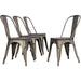 black set of 4 dining chairs