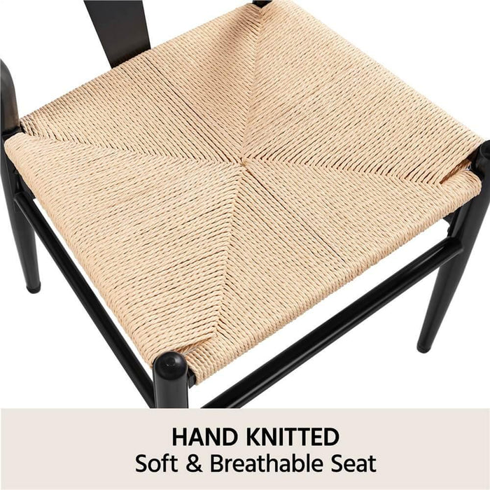 Yaheetech Weave Arm Chair 2pcs