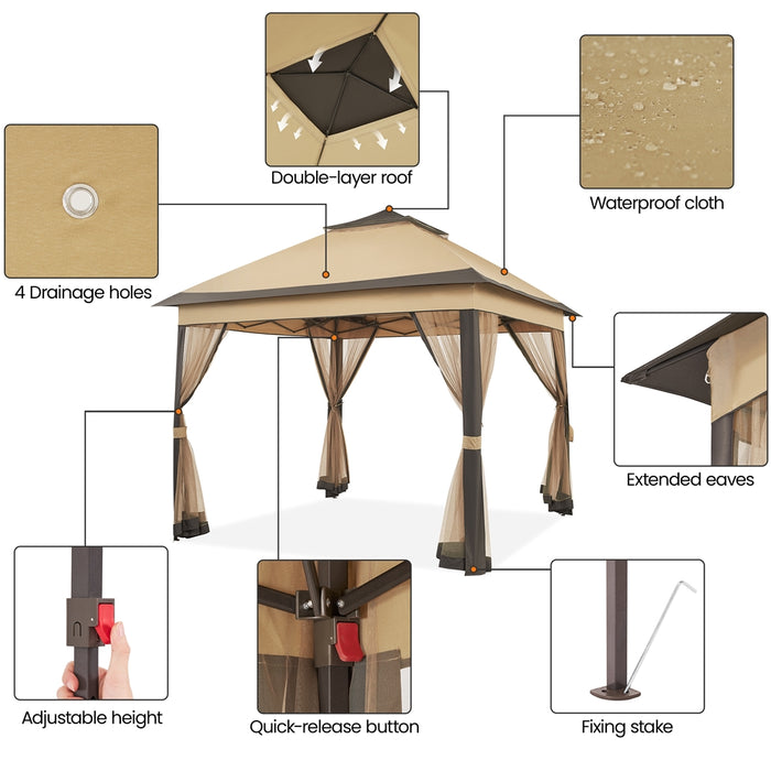 Yaheetech 11 x 11ft Patio Gazebo