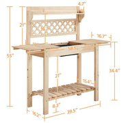 Yaheetech Outdoor Potting Bench