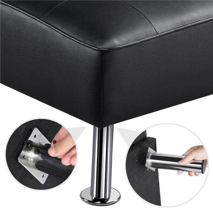 Yaheetech Black Convertible Sofa