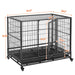Yaheetech Rolling Dog Crate 43 Inch