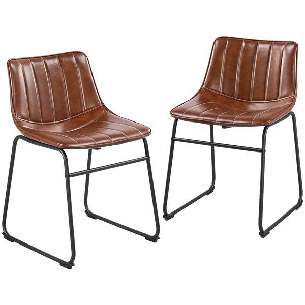 Yaheetech 18 Inch PU Leather Dining Chairs