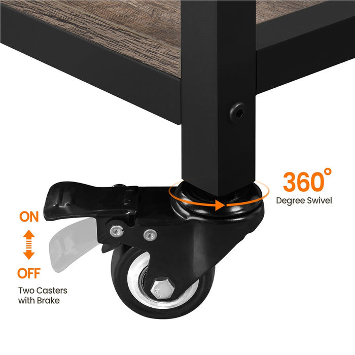 Yaheetech Rolling Microwave Cart