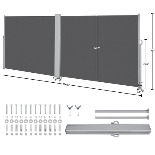 Yaheetech 236 x 71in Double Side Awning