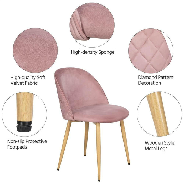 Yaheetech Dining Chairs Pink