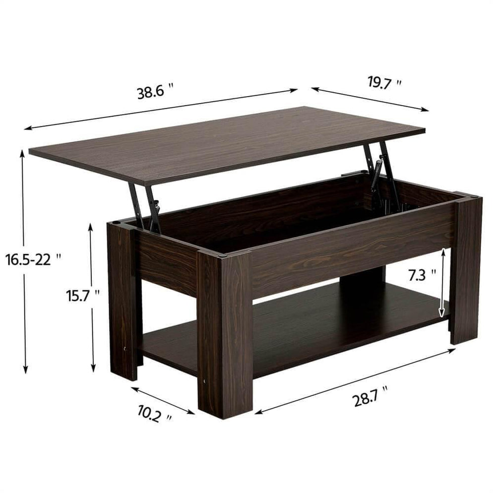 Yaheetech Coffee Table With Height Adjustable Top