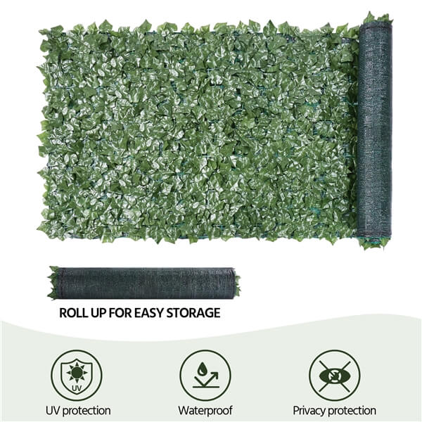 Yaheetech Ivy Privacy Fence, 38" x 116" Artificial Hedges Fence， 1PC