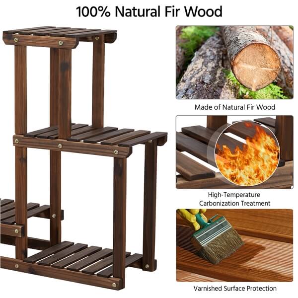  Wood Plant Stand