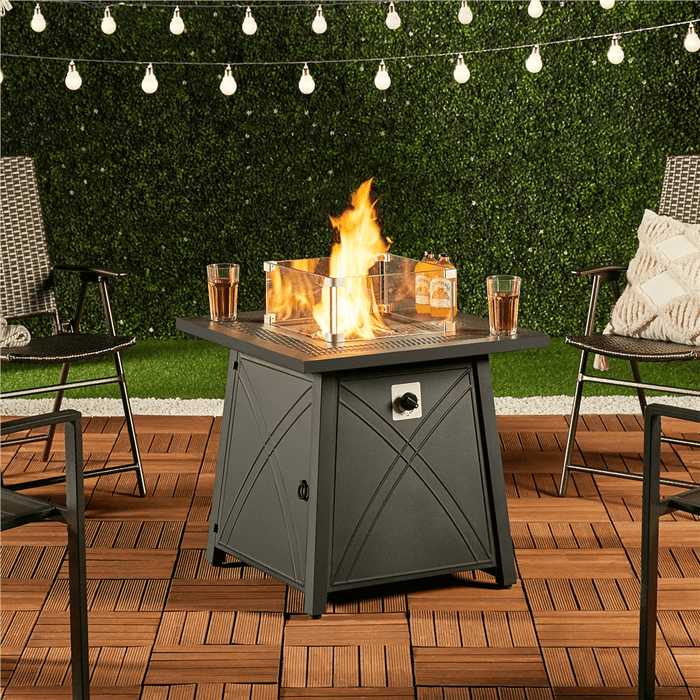 Square Fire Pit Wind Guard