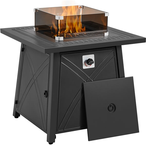 Square Fire Pit Wind Guard