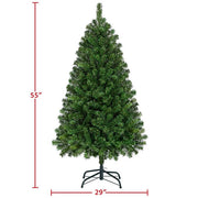 Yaheetech 4.5Ft Pre-Lit Artificial Hinged Christmas Tree