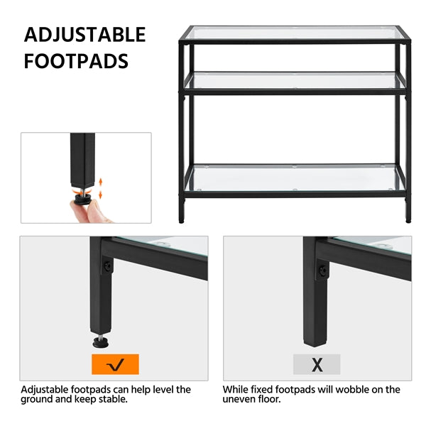 Yaheetech Tempered Glass Console Table