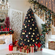 Yaheetech 6ft Halloween Black Artificial Christmas Tree