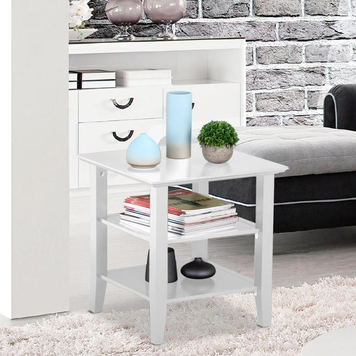 Yaheetech 3-Shelf End Table