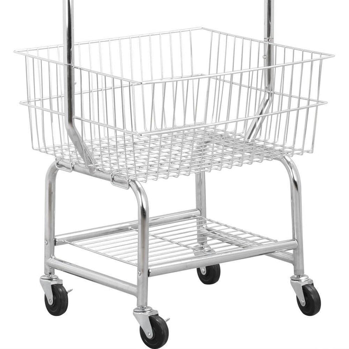 3-Tier Rolling Laundry Cart w/Basket 