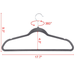 100PCs Velvet Hangers Gray