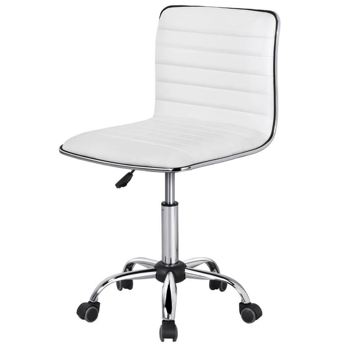 Yaheetech adjustable PU Leather Low Back Desk Office Chair
