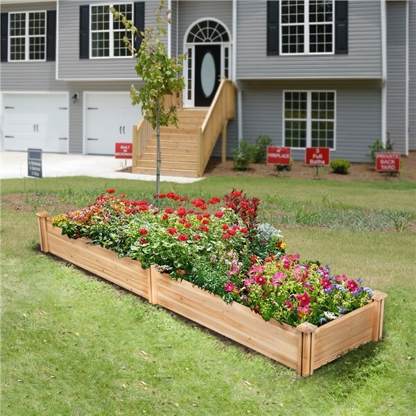 Yaheetech Wood Planting Bed