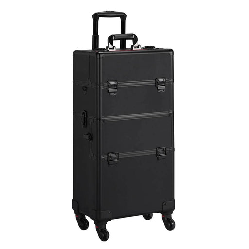Valigia Trolley Per Trucchi 3 In 1 - 36x24x78 Cm, Nero, Con Ruote E Divisori Regolabili - Foto 8
