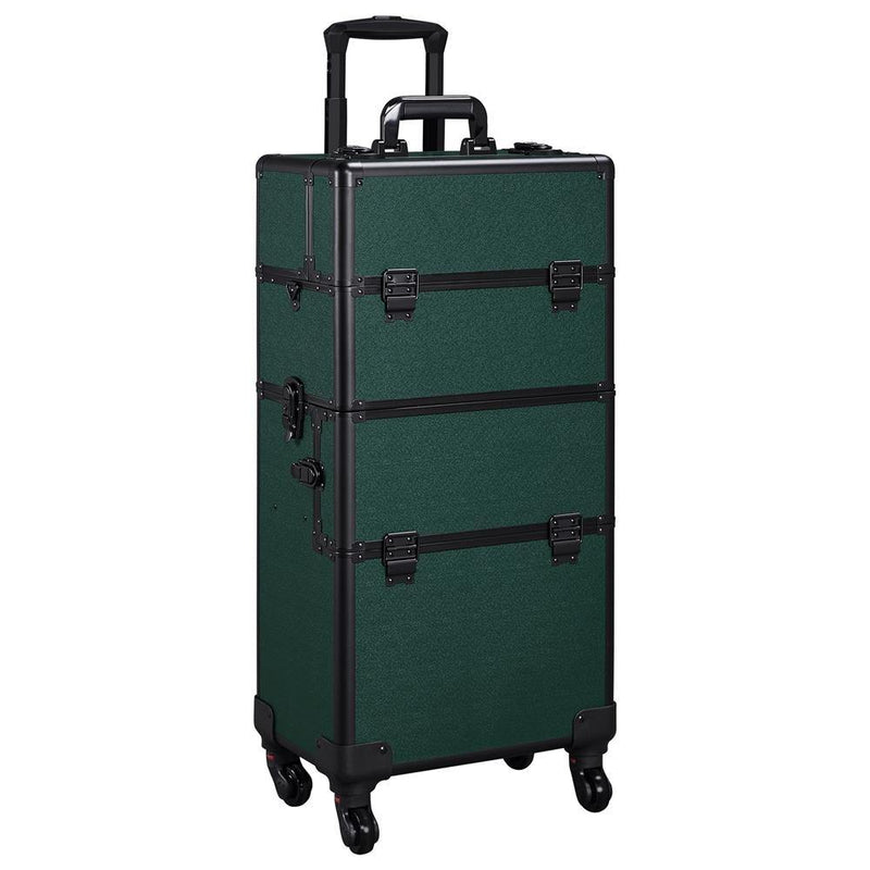 Valigia Trolley Per Trucchi 3 In 1 - 36x24x78 Cm, Nero, Con Ruote E Divisori Regolabili - Foto 6
