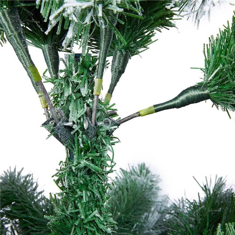 Yaheetech 7.5 Ft Pre-lit Flocked Artificial Christmas Tree