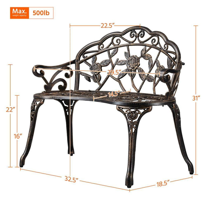 Outdoor Metal Bench