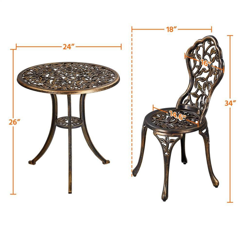 Yaheetech 3-Piece Outdoor Bistro Set