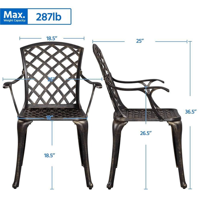 Yaheetech Patio Dining Chairs Set of 2