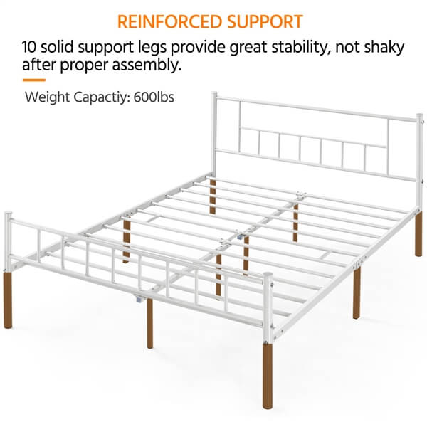 Metal Bed Frame White